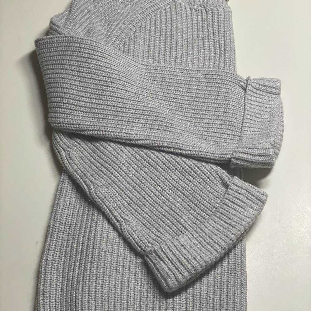 Loft Gray Ribbed Sweater - Picture 2 of 5